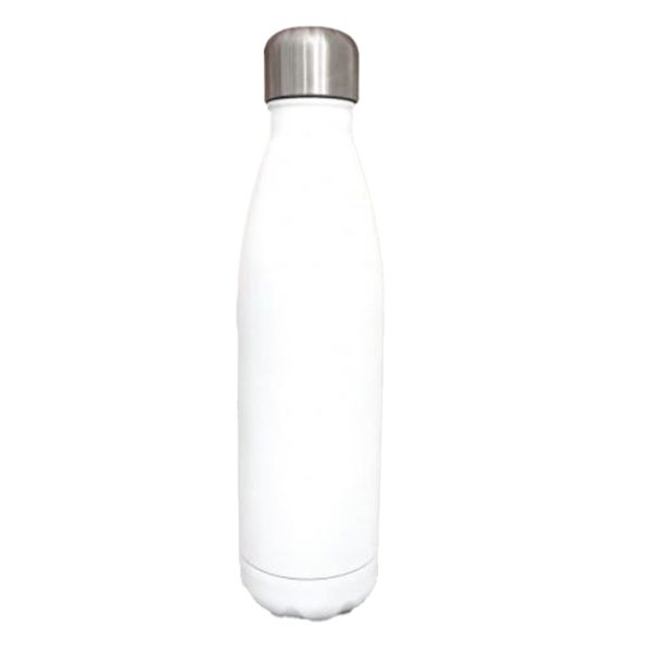 White Stainless Steel Double Wall Insulated Water Bottle - 500ml