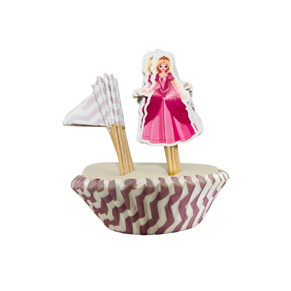 Princess Cupcake Kit 48 Liners & 48 Toppers Buy Online in South