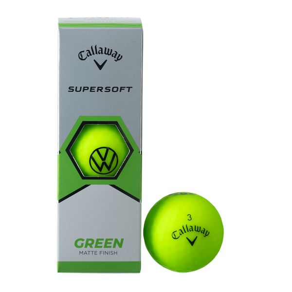 VW Callaway Supersoft Golf Ball Green - 3 Balls