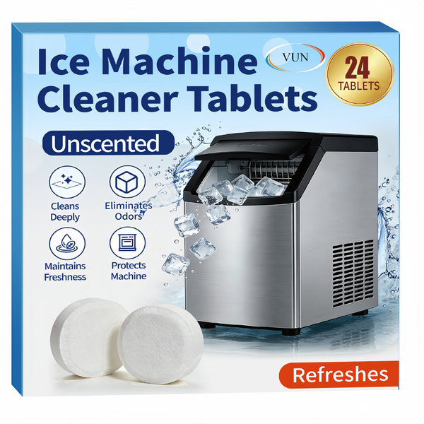 Ice Maker Cleaner Tablets 24 Pieces - Removes Scale and Odor