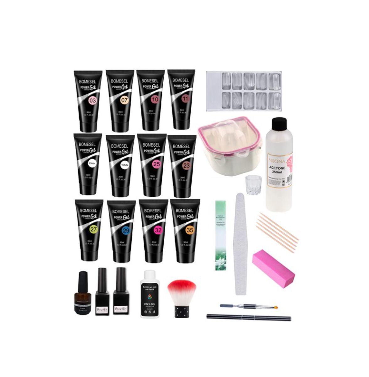 Professional Poly Gel Colours Nail Kit - 30 Pieces | Shop Today. Get it ...