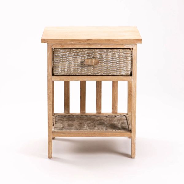 Jemma 1 Drawer Pedestal-Whitewash