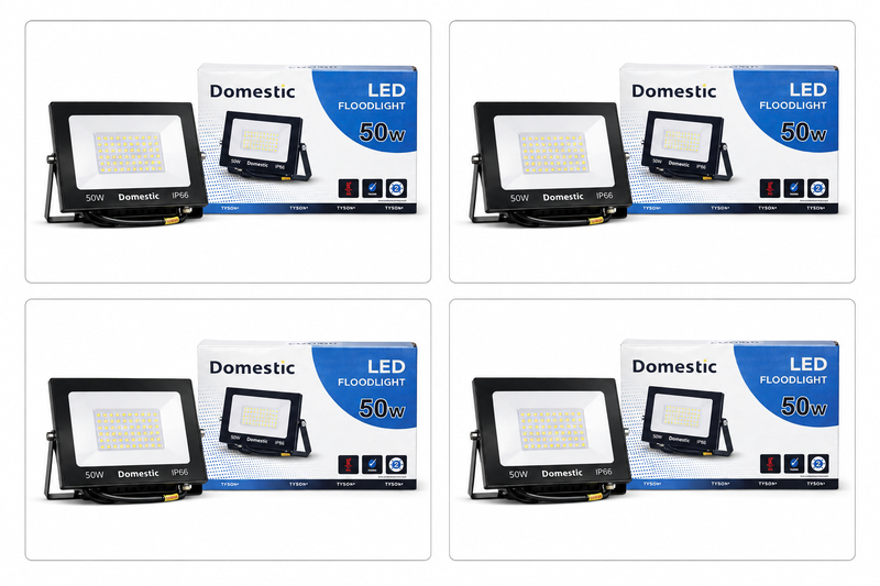 Tyson 50W LED Floodlight - IP66 Outdoor Light - 3 Year Warranty 4 Pack