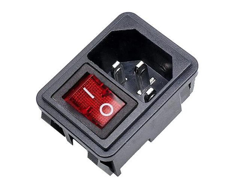 10a Inlet Snap-in with Double Pole Single Throw Switch