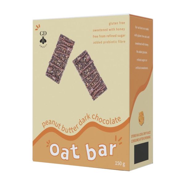 GD Oat Bars Peanut Butter Dark Chocolate 150g