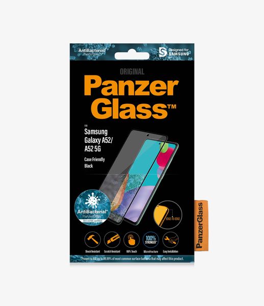 PanzerGlass Samsung Galaxy A52/A52 Screen Protector Case Friendly Black