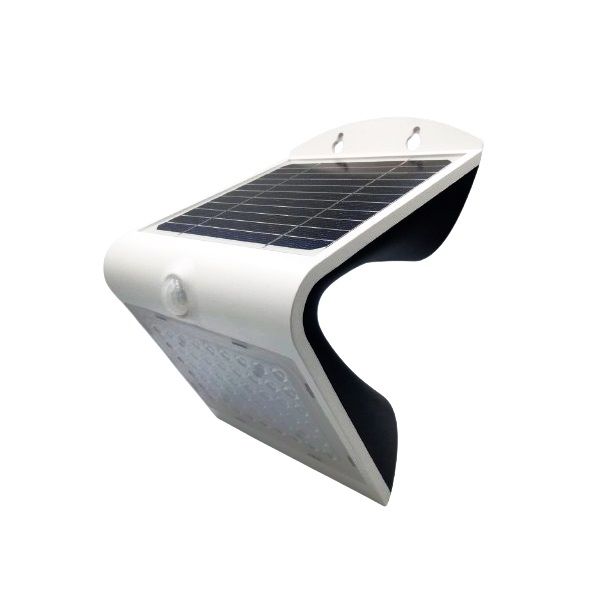 Flash 3W Solar Wall LED Light (With PIR Sensor &amp; Backlight) - White