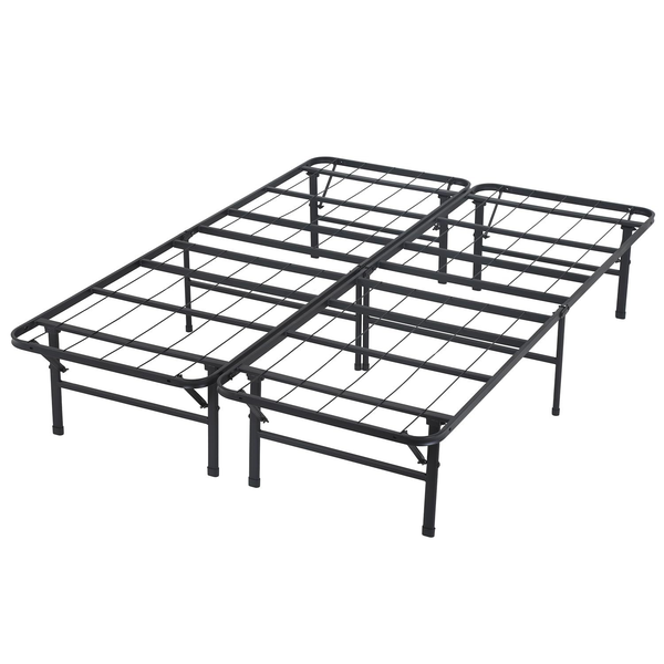 HOMEPOLA easy assemble, sturdy&amp;durable foldable metal bed frame Queen size