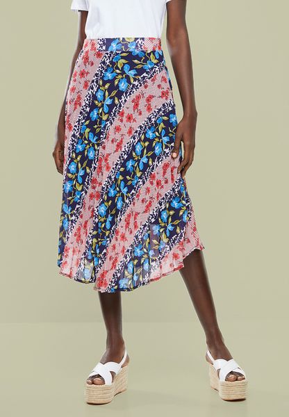 Women's Superbalist Printed Pleated Skirt - Mixed Floral