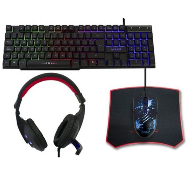 Gaming Kit Aoas 4 -1 Keyboard Mouse Pad Mouse Headphone As-1066