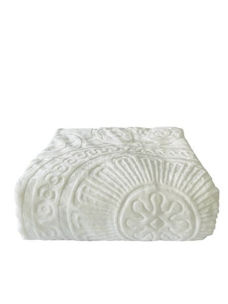 White Polyester Modern Winter King Blanket