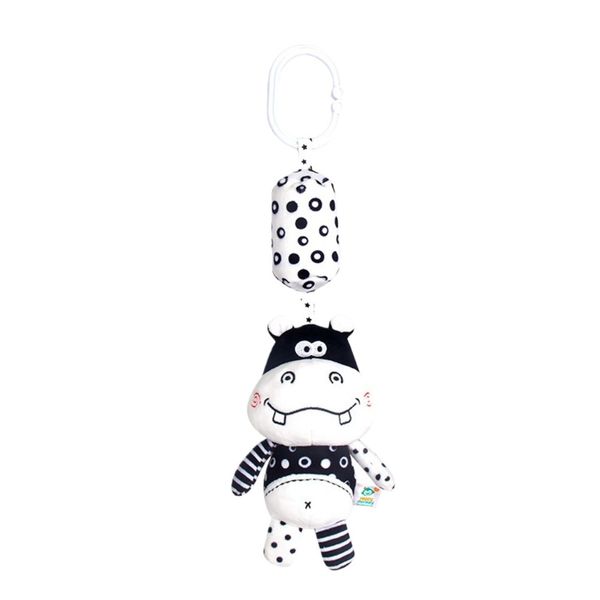 Baby Polka Dot Canine Baby Crib Bell Toy Animal Plush Hanging Mobile Rattle