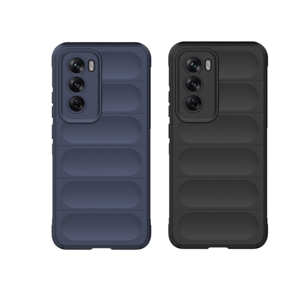 2 Units - HD Shockproof Case Compatible with Oppo Reno12 Pro - Black and Navy