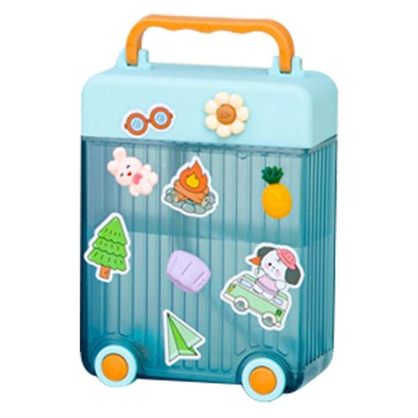 Suitcase Straw Water Bottle