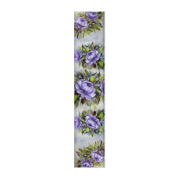 Purple Roses By Stella Bruwer Table Runner