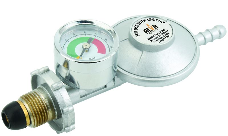 ALVA Bullnose Gas Regulator With Pressure Gauge | LPGSA Certified