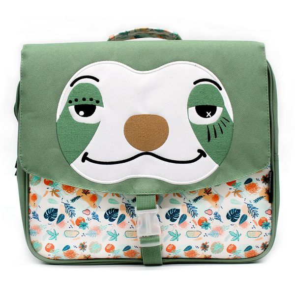 Les Deglingos Backpack Satchel "One Clip" School Bag (32cm) - Sloth