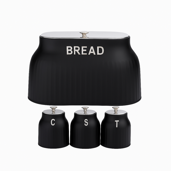 Bread Bin And 3 Piece Canisters