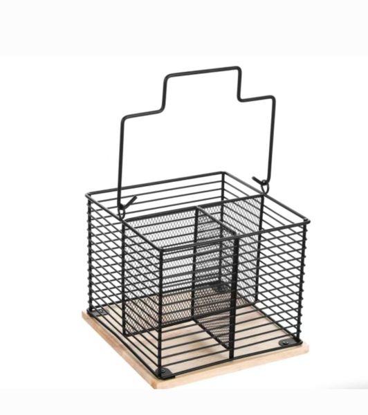 Kitchen Utensil Holder With 3 Compartment -Stainless Steel -Takemehome