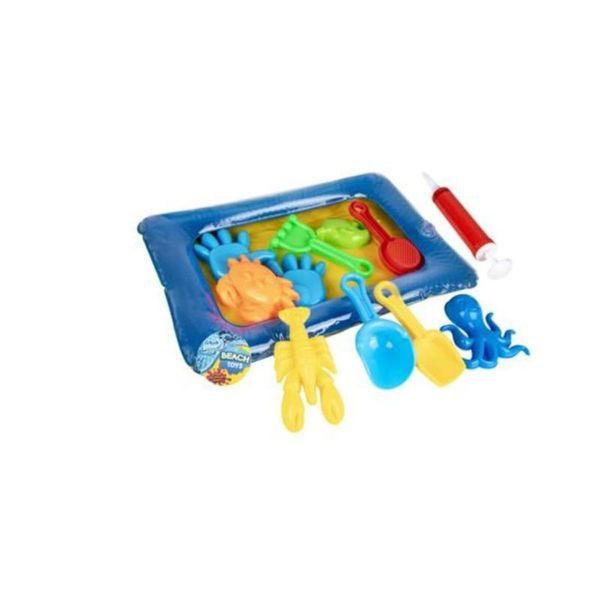 Beach Set - 11-Piece Sand Toy Set with Inflatable Sandpit