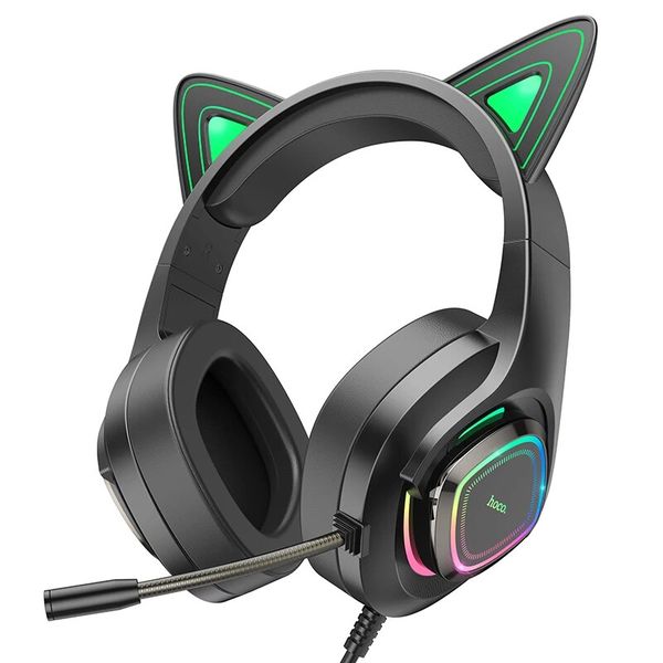Hoco W107 Cute Cat Luminous LED Ear Gaming Headphones