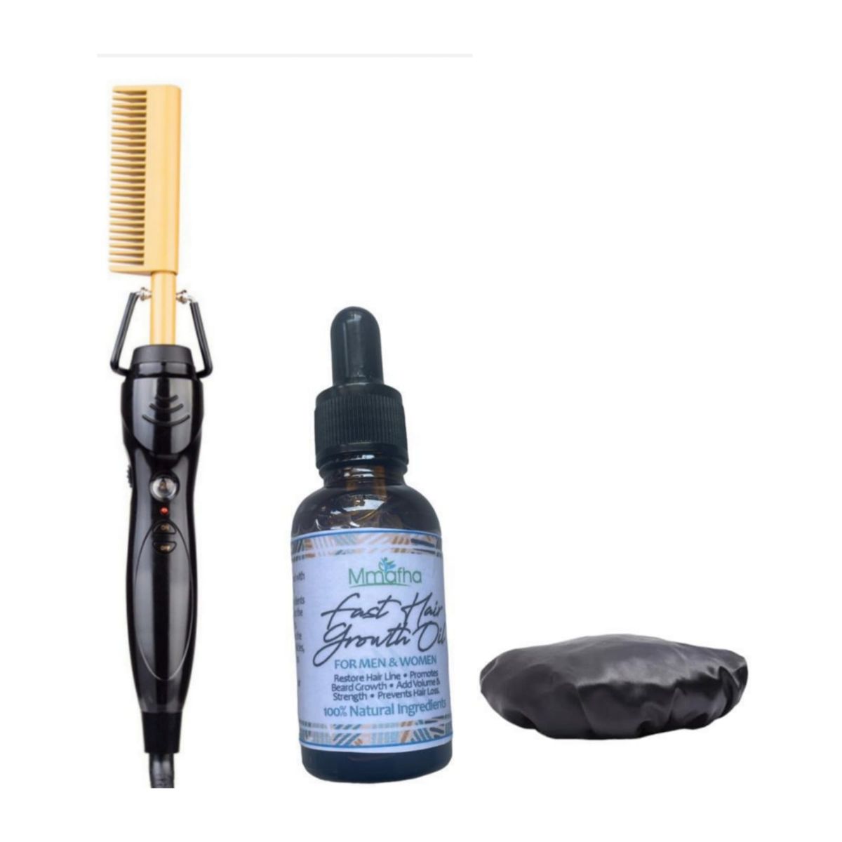 Hot Comb ,Satin & Hair Growth Oil Shop Today. Get it Tomorrow