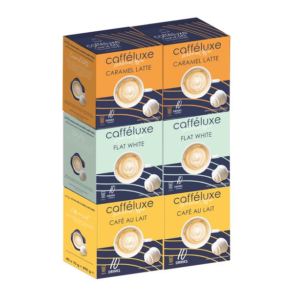 Dolce Gusto Pods | 60 Pack (Flat White, Café au Lait, Caramel Latte)