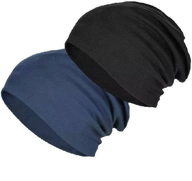 Soft Slouchy Hats, Stretchy Beanie Hats, Baggy Skull Cap - Pack of 2