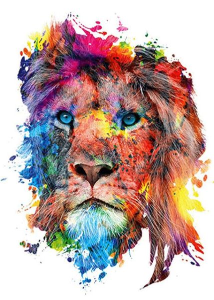 Diamond Painting DIY Full Drill - Abstract Lion 50x70cm