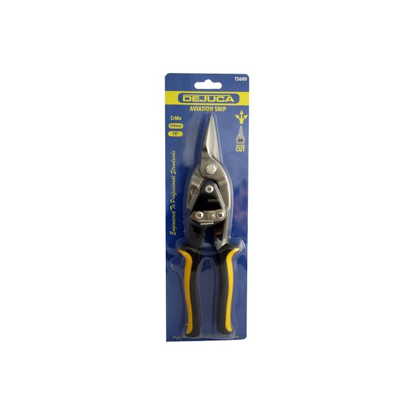 Dejuca - Aviation Snips - Straight - (yellow) - 250mm - 4 Pack