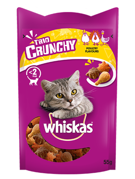 Whiskas Trio Crunchy Treats – Poultry Flavours