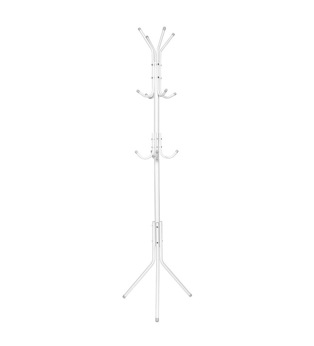 Pract Pack - 12 Hook Free-Standing Metal Coat and Hat Hanging Rack ...