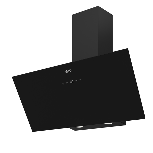 Defy 90cm DCH900B Inclined Hood Black Glass