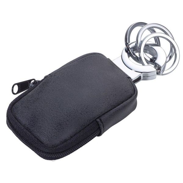 Troika Click-Lock Keyring With Anti-Bacterial Pocket Bag - Grey