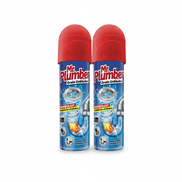 Mr Plumber 180ml Drain Unblocker for Kitchen &amp; Bathroom Sinks - 2 Pack