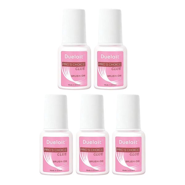 Dueloit Pro's Choice Super Bond Brush-On Nail Glue 5 Pcs No UV/LED