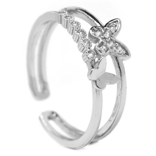 iDesire Cubic Zirconia Butterfly Adjustable Ring