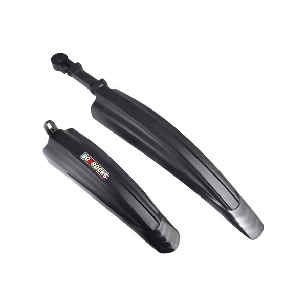 Black Bike Mudguard Set