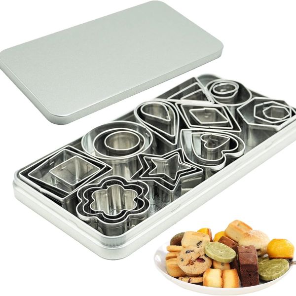 30PCS Cookie Cutters, Stainless Steel DIY Baking Pastry Cutters