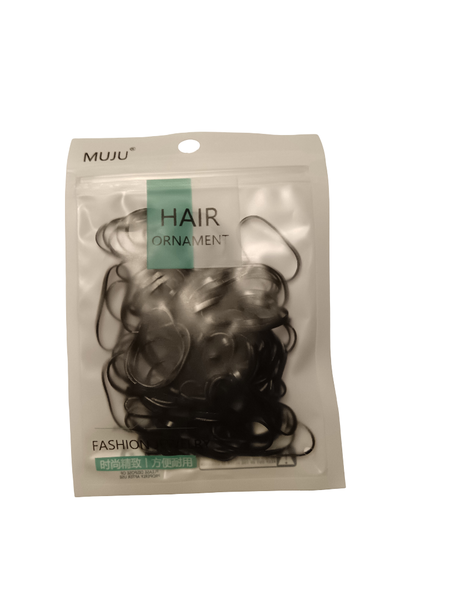 Muju Hair Ornament Hair Rubber Bands - 100 Pieces