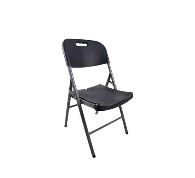 Foldable Plastic Chair-Black