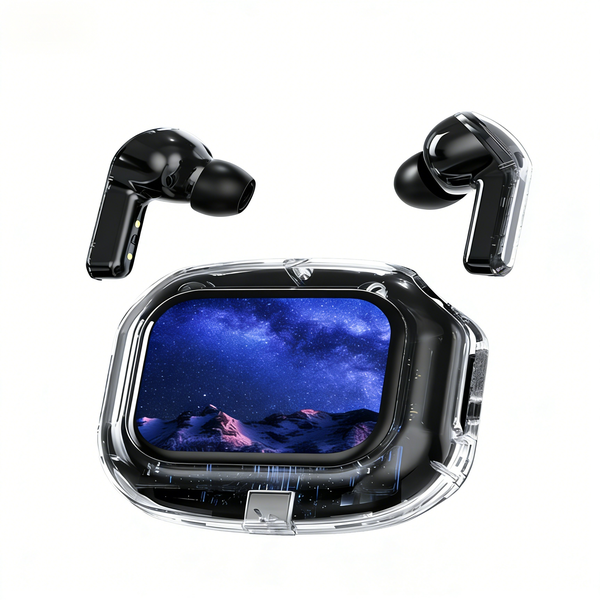 Color screen wireless Bluetooth transparent touch screen sports headphones