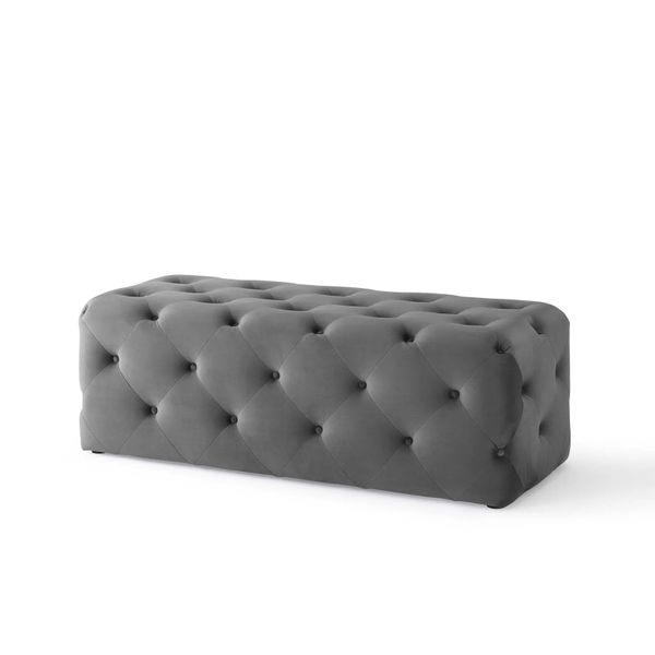 Amour Grey Tufted Button Entryway Performance Ve image