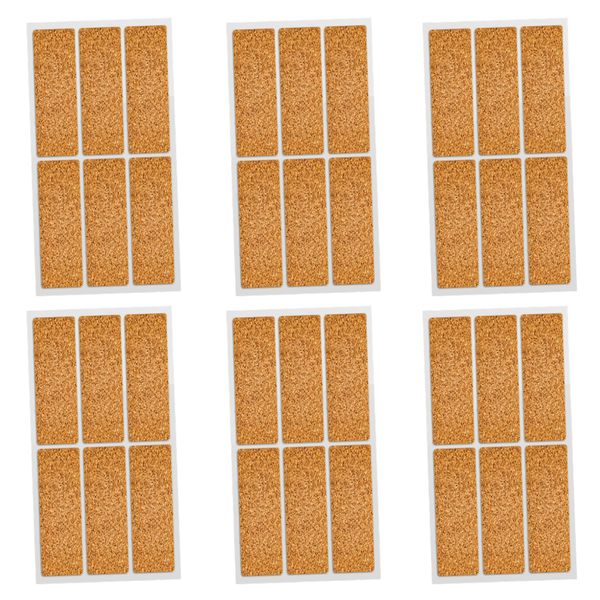 Craft DIY Multifunctional 6pc Blank Mini Cork Label Sheet Set of 6 (7cm)