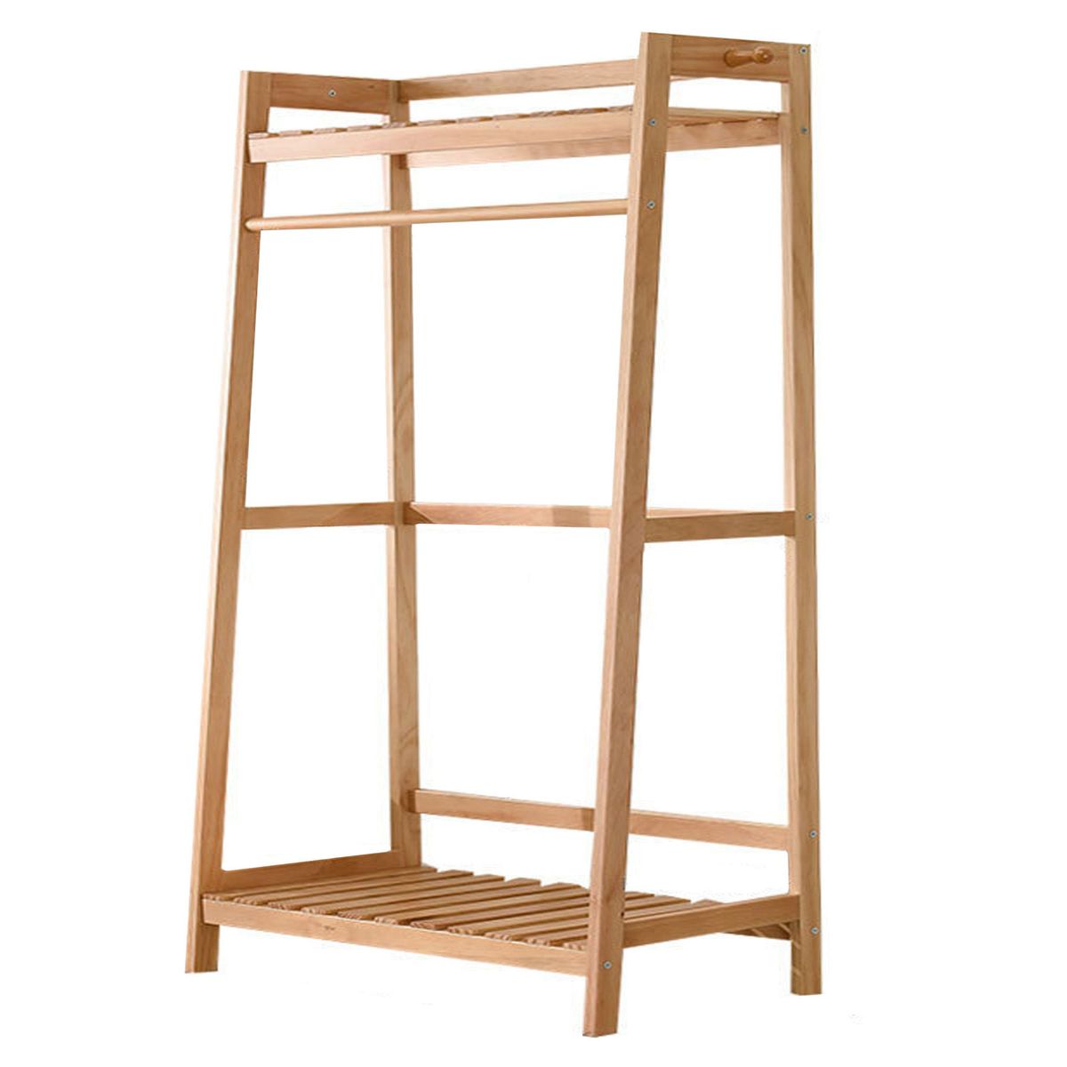 Bamboo Coat Rack Fashion Vertical Clothes Rack Storage Organizer