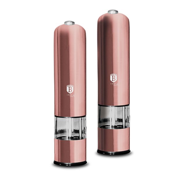 Berlinger Haus 2-Piece Ceramic Grinder Salt &amp; Pepper Mill Set - iROSE