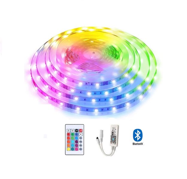 Smart Wireless Bluetooth RGB Dual Music Sync Multi Colour LED Strip Lights