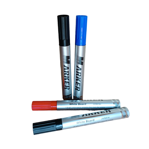 White board Markers PACK of 4 - Black, Red &amp; Blue