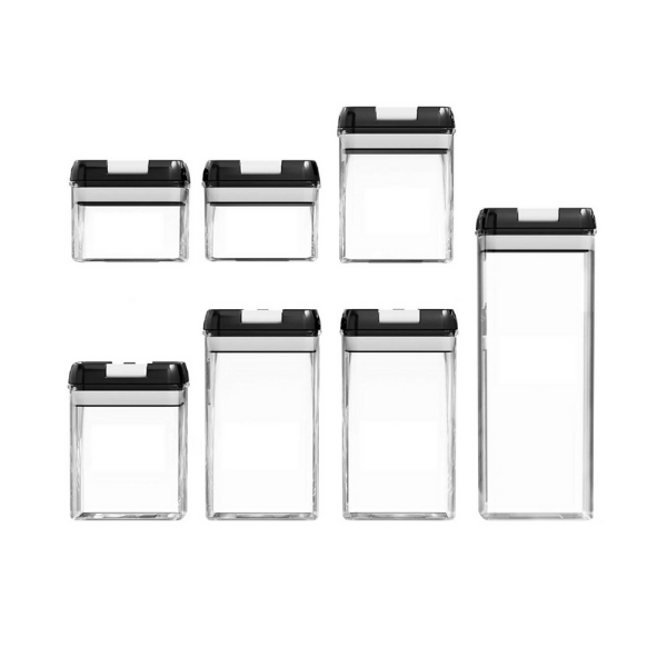 7 Pieces Food Storage Containers with Unbreakable Airtight Lids