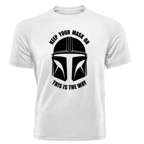 Starwars Mask Mandalorian Helmet T Shirt This is the Way Shop